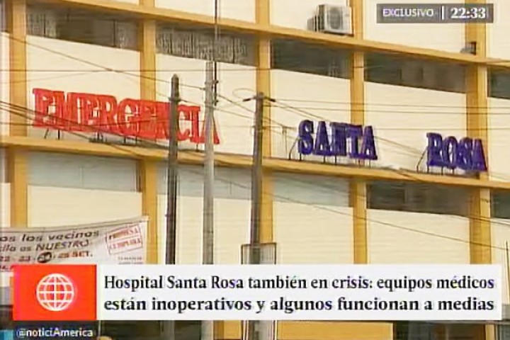 Hospital Santa Rosa también se encuentra en crisis | Actualidad ... - América Televisión