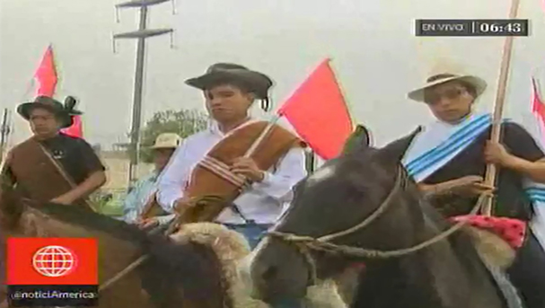 Alcaldes de Junín llegaron a Lima tras seis días de cabalgata de ... - América Televisión