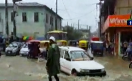 Tumbes: Plaza de Armas quedó inundada tras las intensas lluvias