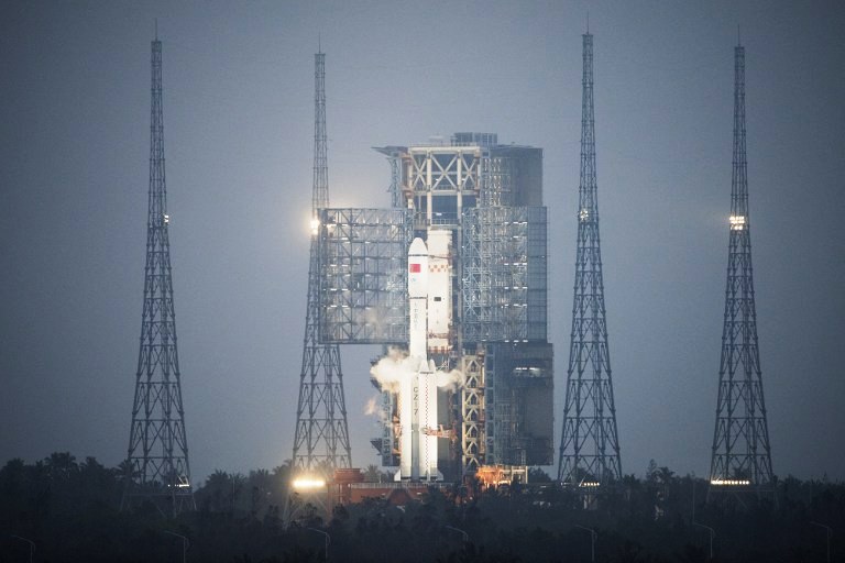 Tianzhu-1, la primera nave de aprovisionamiento de China en el espacio. Foto: AFP