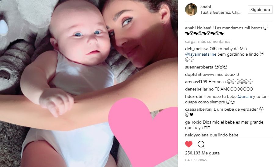 Anahí compartió foto de su bebé de 5 meses