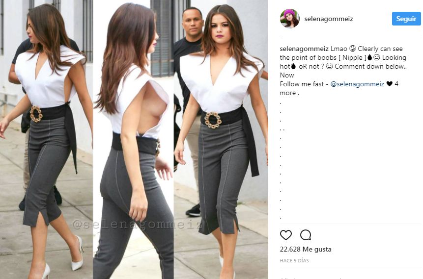 Selena Gómez mostró más de la cuenta en Instagram