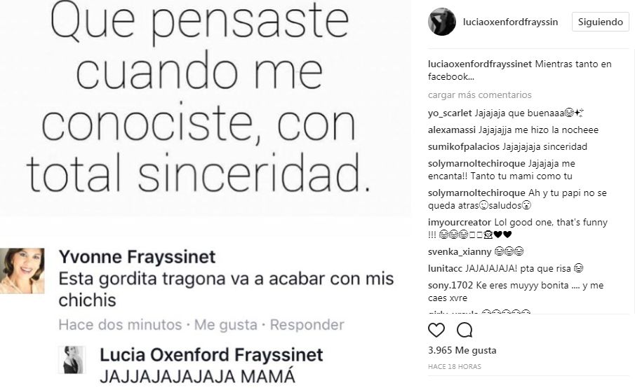 Yvonne Frayssinet ‘troleó’ a Lucía Oxenford con divertida respuesta 