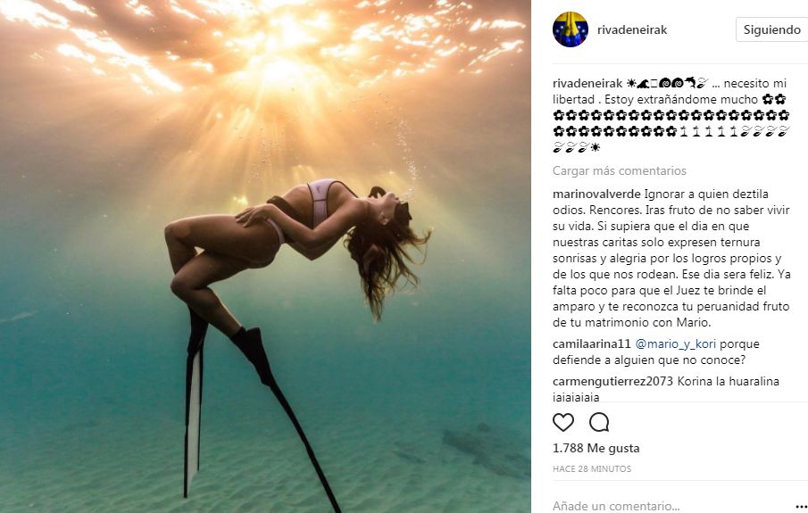 Korina Rivadeneira reapareció en redes sociales