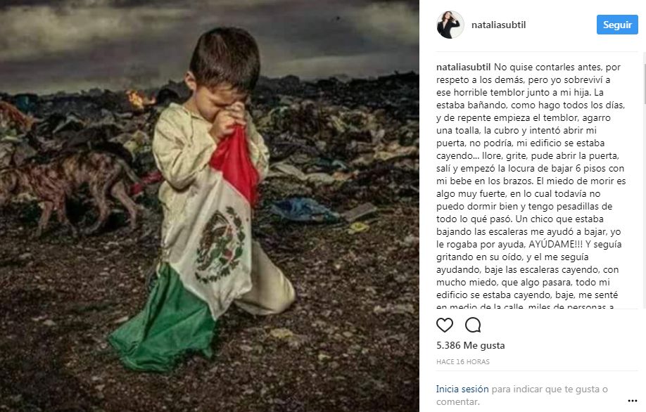 Nieta de Bárbara Mori se quedó sin casa tras terremoto en México