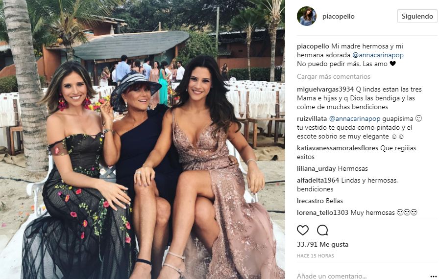 María Pía Copello presentó a su madre en redes sociales