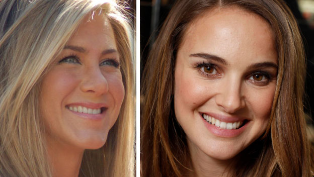 Labios de Jennifer Aniston y Natalie Portman