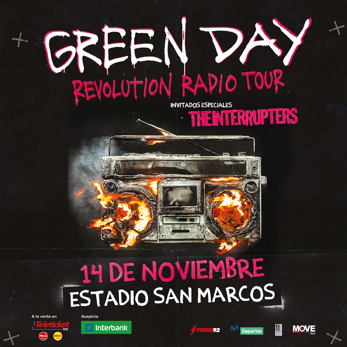 Green Day cambia de fecha para su show en Lima