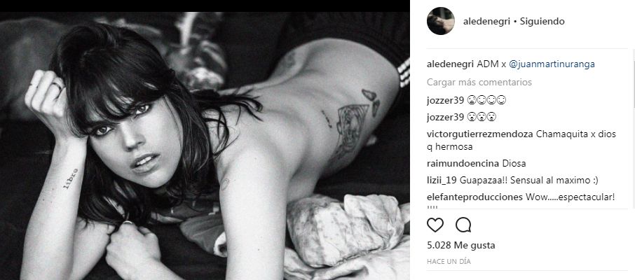 Alessandra Denegri hace toples en Instagram