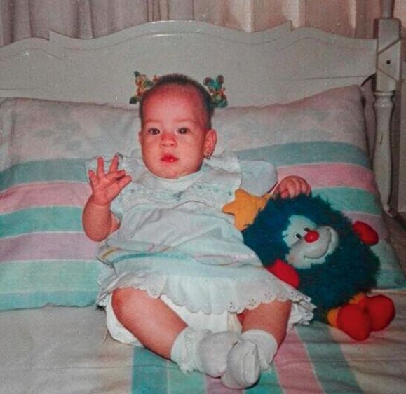Sheyla Rojas cuando era bebé